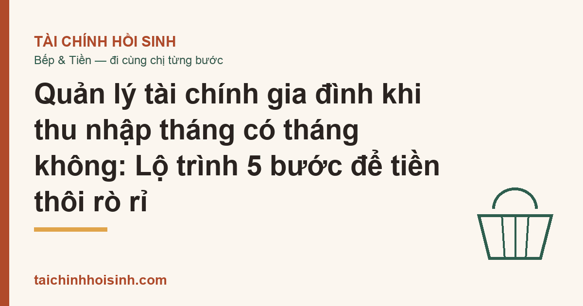 Quản lý tài chính gia đình khi thu nhập tháng có tháng không: Lộ trình 5 bước để tiền thôi rò rỉ