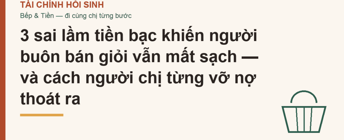 3 sai lầm tiền bạc khiến người buôn bán giỏi vẫn mất sạch — và cách người chị từng vỡ nợ thoát ra