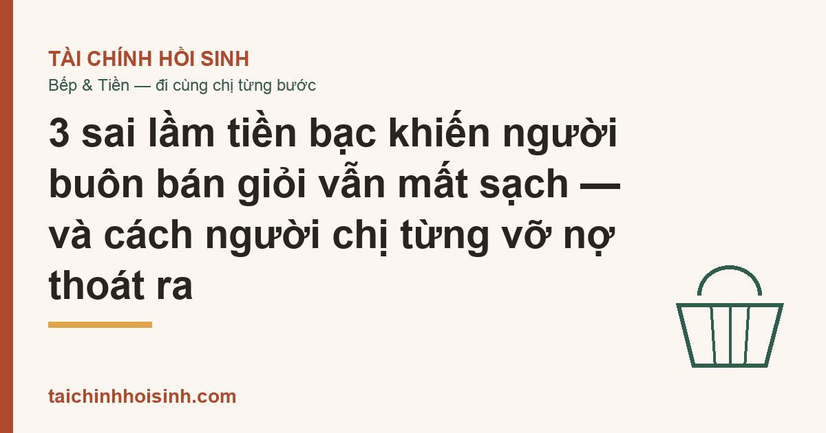 3 sai lầm tiền bạc khiến người buôn bán giỏi vẫn mất sạch — và cách người chị từng vỡ nợ thoát ra