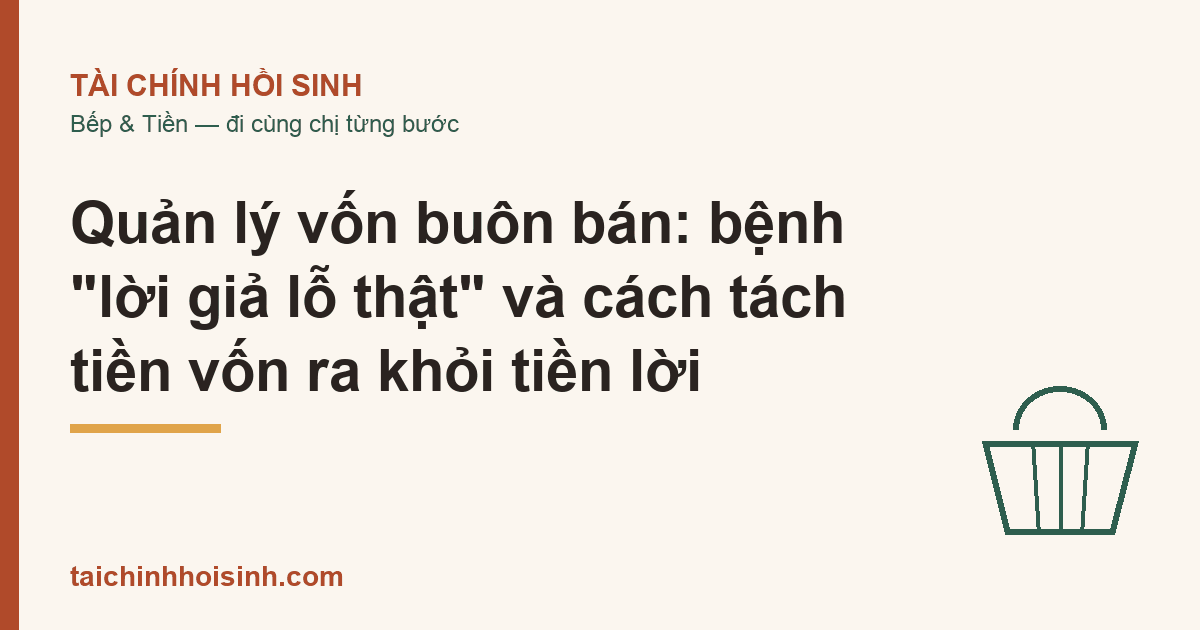 Quản lý vốn buôn bán: bệnh “lời giả lỗ thật” và cách tách tiền vốn ra khỏi tiền lời